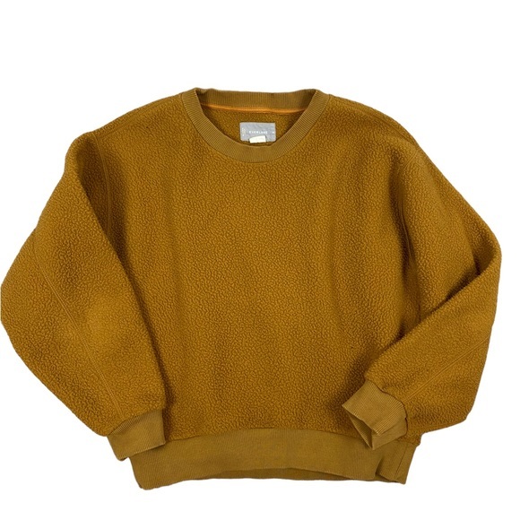 Everlane Tops - Everlane The Renew Fleece Oversized Sweatshirt in Golden Brown Mustard
